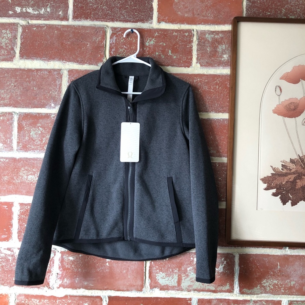 Lululemon grey zip up fleece jacket